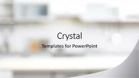  Presentation with kitchen - Audience pleasing slide set consisting of blurred view of kitchen interior backdrop and a white colored foreground