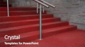  Presentation with red carpet award - PPT theme having blurred view of red carpet background and a tawny brown colored foreground