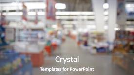  Presentation with inventory - Colorful PPT theme enhanced with blurred view of warehouse inventory backdrop and a  colored foreground