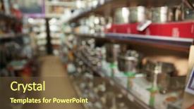  Presentation with inventory - PPT layouts having blurred view of warehouse inventory background and a tawny brown colored foreground