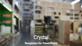  Presentation with inventory - Slide deck consisting of blurred view of warehouse inventory background and a  colored foreground