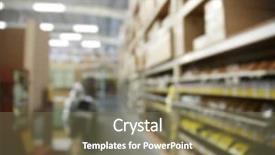  Presentation with inventory - Audience pleasing PPT layouts consisting of blurred view of warehouse inventory backdrop and a violet colored foreground