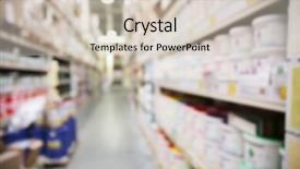  Presentation with inventory - PPT layouts having blurred view of warehouse inventory background and a  colored foreground