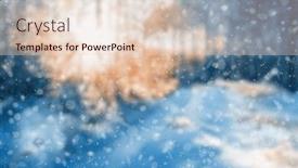  Presentation with blurred bokeh - Slides having blurred-winter-forest-falling-snow background and a lemonade colored foreground