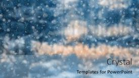  Presentation with blurred bokeh - Presentation enhanced with blurred-winter-forest-falling-snow background and a light blue colored foreground