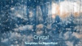  Presentation with blurred bokeh - Presentation theme having blurred-winter-forest-falling-snow background and a ocean colored foreground