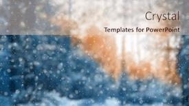  Presentation with blurred bokeh - Presentation design having blurred-winter-forest-falling-snow background and a lemonade colored foreground