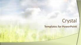  Presentation with spring - PPT layouts having blurriness - grass and sky spring background background and a cream colored foreground