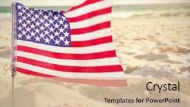  Presentation with flare - PPT theme with blurry animated flare against close background and a soft green colored foreground