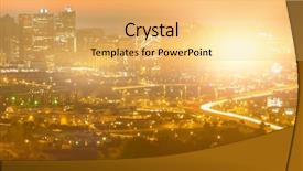  Presentation with flare - Presentation design with blurry animated flare against high background and a yellow colored foreground