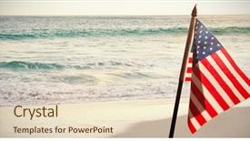  Presentation with scenic - Slide set consisting of blurry animated flare against scenic background and a lemonade colored foreground