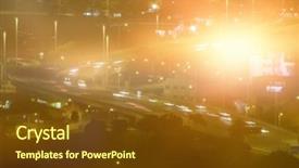  Presentation with flare - Slide set featuring blurry animated flare against traffic background and a tawny brown colored foreground
