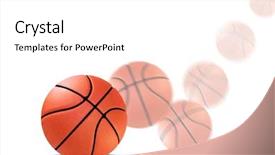  Presentation with basketball - Audience pleasing PPT layouts consisting of blurry balls - blurred bouncing basketball backdrop and a white colored foreground