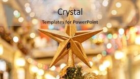  Presentation with hawaiian luau hanging decorative christmas - Presentation design with blurry balls - christmas decorative - star background and a coral colored foreground