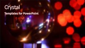  Presentation with crystal image - Cool new slide deck with blurry balls - crystal ball in night club backdrop and a wine colored foreground