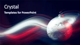  Presentation with light shade blue - Beautiful slides featuring blurry christmas ball light background backdrop and a navy blue colored foreground