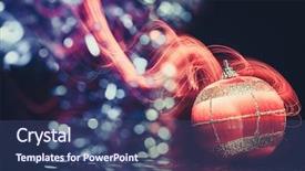  Presentation with idea light ball - Beautiful slide set featuring blurry christmas ball light background backdrop and a ocean colored foreground