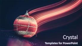  Presentation with light - Slides enhanced with blurry christmas ball light background background and a wine colored foreground