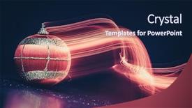  Presentation with idea light ball - Beautiful theme featuring blurry christmas ball light background backdrop and a navy blue colored foreground