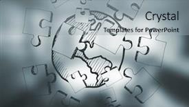  Presentation with blur office of - Amazing presentation having blurry grey office with jigsaw backdrop and a  colored foreground