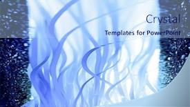  Presentation with shapes - Beautiful PPT layouts featuring blurry-plant-like-shapes-blue backdrop and a sky blue colored foreground