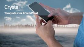  Presentation with water technology - Slide deck enhanced with blurry skyline and water background and a seafoam green colored foreground