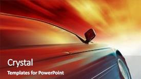  Presentation with sport - Presentation theme consisting of blurry sport car with red background and a tawny brown colored foreground