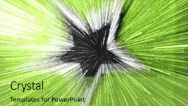  Presentation with green star - Cool new PPT theme with blurry star on green background backdrop and a  colored foreground