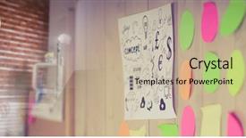  Presentation with sticky notes - Audience pleasing slide set consisting of blurry sticky notes transition backdrop and a mint green colored foreground