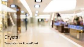  Presentation with mall - PPT layouts with blurry view of shopping mall background and a lemonade colored foreground