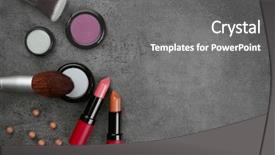 Presentation with eye shadow - Slide set having blusher on grey background background and a gray colored foreground