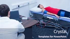  Presentation with bmr - Slide deck enhanced with bmr - doctor checking blood pressure background and a ocean colored foreground