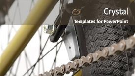  Presentation with parts - Amazing PPT theme having bmx bike - bicycle parts on a white backdrop and a  colored foreground