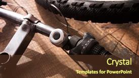  Presentation with ship wheel anchor - Presentation design enhanced with bmx bike - bicycle repair bicycle handle bar background and a tawny brown colored foreground