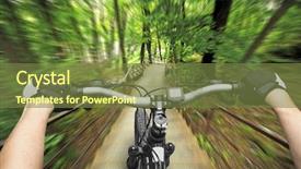  Presentation with inline speed skating - Presentation theme featuring bmx bike - riding on big speed background and a tawny brown colored foreground