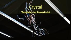  Presentation with bmx - Slide deck with bmx-rider-doing-extreme-tricks background and a wine colored foreground