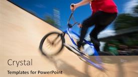  Presentation with bmx - Colorful PPT layouts enhanced with bmx-rider-jumping-over backdrop and a lemonade colored foreground