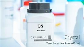  Presentation with laboratory chemical white - Slides having bn-boron-nitride-cas-10043 background and a sky blue colored foreground