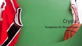  Presentation with green emerlad - Colorful theme enhanced with message board - basketball coach's blank green chalkboard backdrop and a  colored foreground