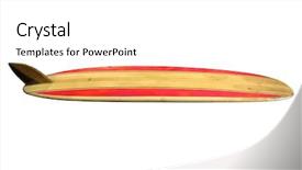  Presentation with black white vintage art - Beautiful PPT theme featuring surf board - vintage 60's surfboard isolated backdrop and a white colored foreground