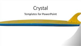 Presentation with foam - Slide deck with surf board - vintage 70's foam surfboard isolated background and a white colored foreground