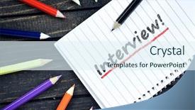  Presentation with agenda - Audience pleasing PPT theme consisting of board agenda - interview text on notepad backdrop and a sky blue colored foreground