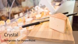  Presentation with airport boarding board - PPT layouts featuring board at counter in deli background and a coral colored foreground