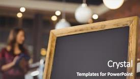  Presentation with black chalkboard chalk dust - Amazing slides having board at the coffee shop backdrop and a  colored foreground