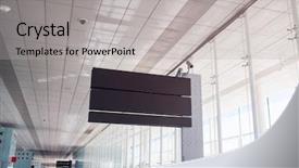  Presentation with departure board - Presentation consisting of board check in airport departure background and a light gray colored foreground
