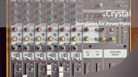  Presentation with controls - PPT layouts with equalizer board controls faders sliders background and a gray colored foreground