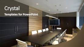  Presentation with directors - Colorful PPT theme enhanced with board directors - boardroom backdrop and a gray colored foreground