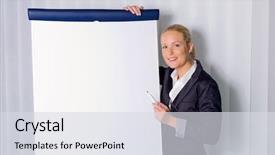  Presentation with flip chart - Presentation theme consisting of board during a presentation training background and a sky blue colored foreground