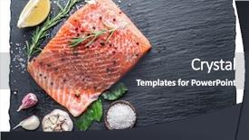  Presentation with cutting board - Slide deck with board file contains clipping path background and a  colored foreground