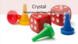  Presentation with board game - Colorful presentation theme enhanced with board game - colorful pawns and dices isolated backdrop and a lemonade colored foreground